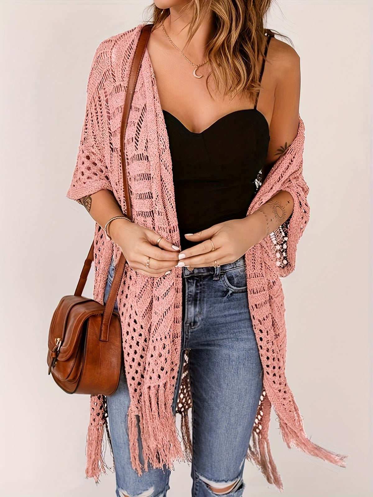 🔥 50% OFF TODAY! 🌴 Women's Open-Front Knit Cover-Up ✨ Lightweight, Breezy & Perfect for Summer