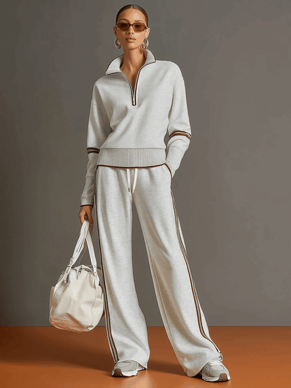 Honora - Soft-Touch Wide-Leg Two-Piece Set