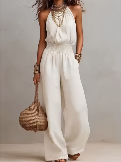 Elenie - Lightweight Halter-Neck Jumpsuit