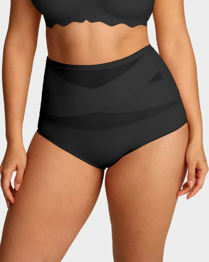 🔥Buy 1 Get 2 Free (3 PCS)✨Plus-Size High-Waist Cross Tummy Control Panties