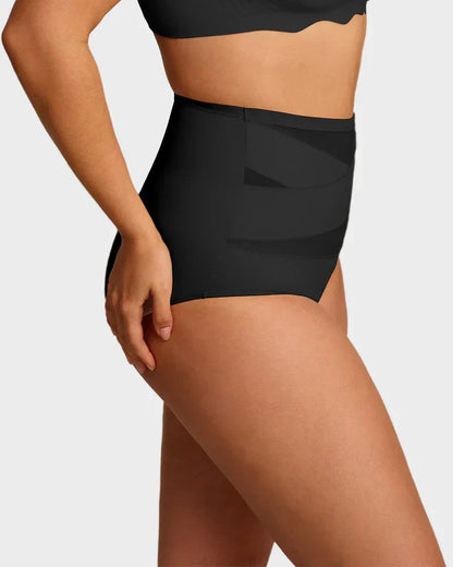🔥Buy 1 Get 2 Free (3 PCS)✨Plus-Size High-Waist Cross Tummy Control Panties