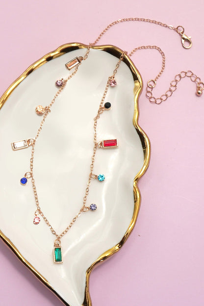 Rainbow Stone Pendant Necklace