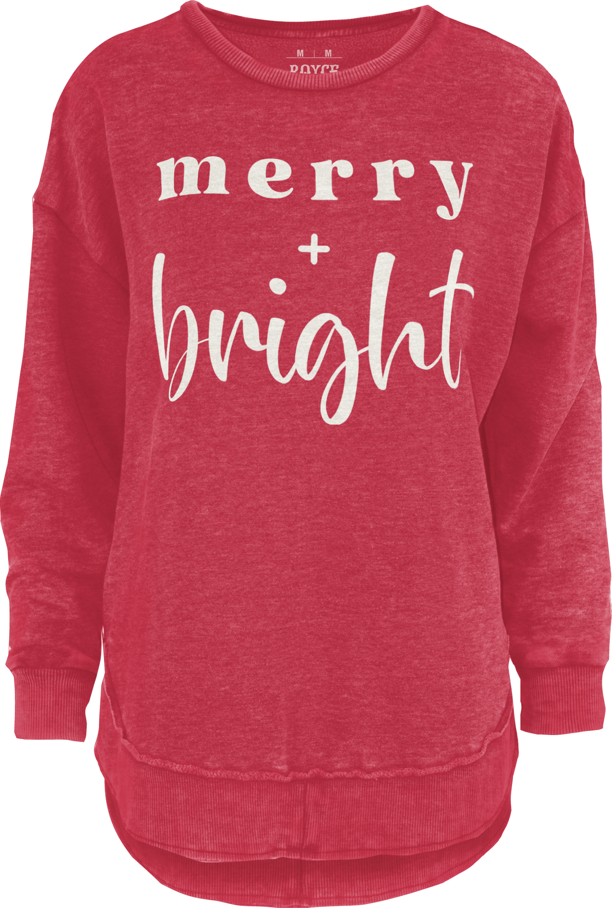 Royce Merry+Bright Fleece Hi-Lo Sweatshirt Red