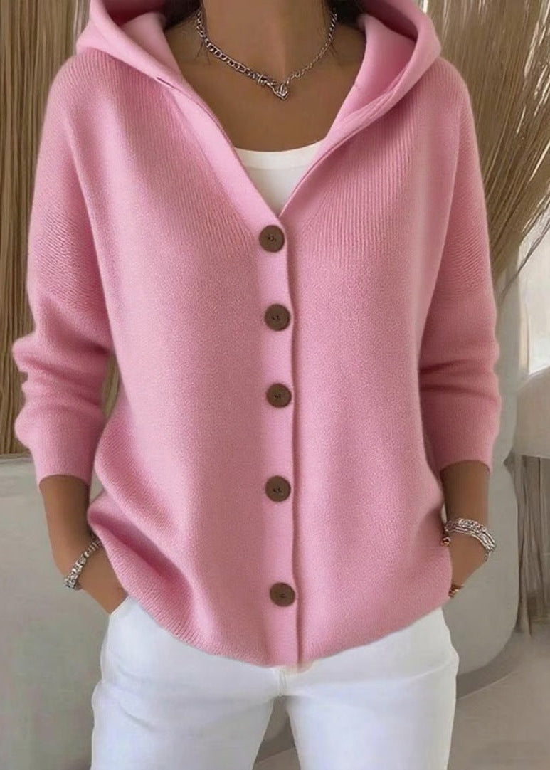 Alsira - Soft-Touch Hooded Cardigan