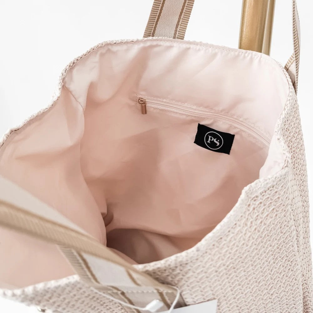 Ruby Raffia Tote Bag Cream