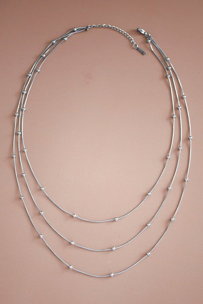 S.S. Layered Ball Chain Necklace