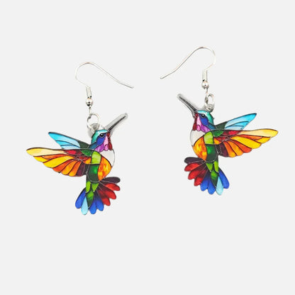 Ravellia - Colorful Hummingbird Drop Earrings