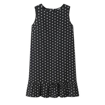Robe d'été à pois jaune bohème
