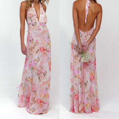 Robe longue chic et fluide pour femme pour cérémonie de mariage