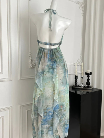 Robe longue chic une invitée de mariage élégante en été