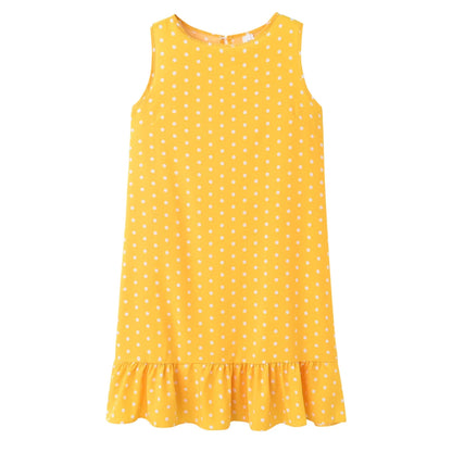 Robe d'été à pois jaune bohème