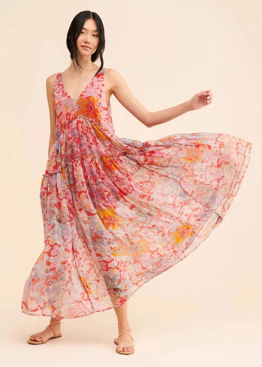 Robe légère en mousseline bohème
