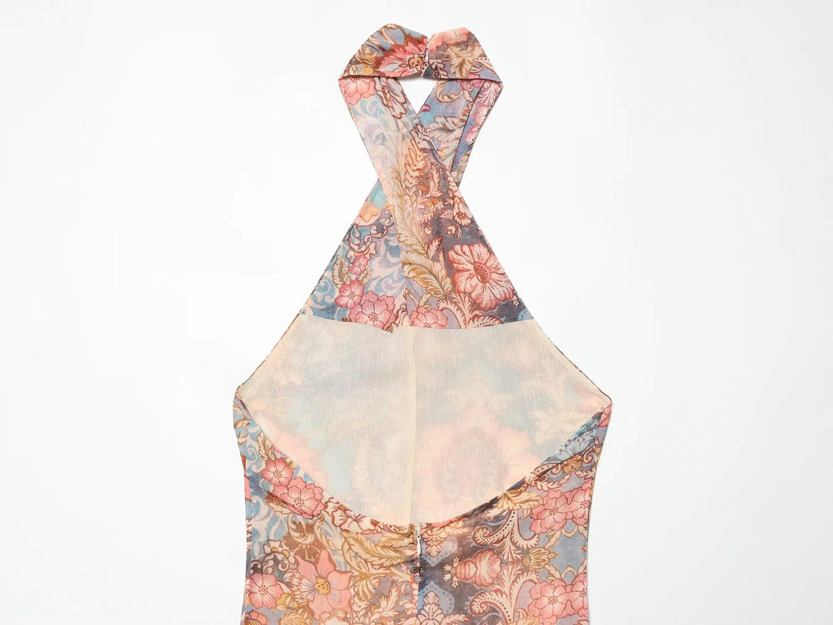 Robe Col Cou Bohemienne