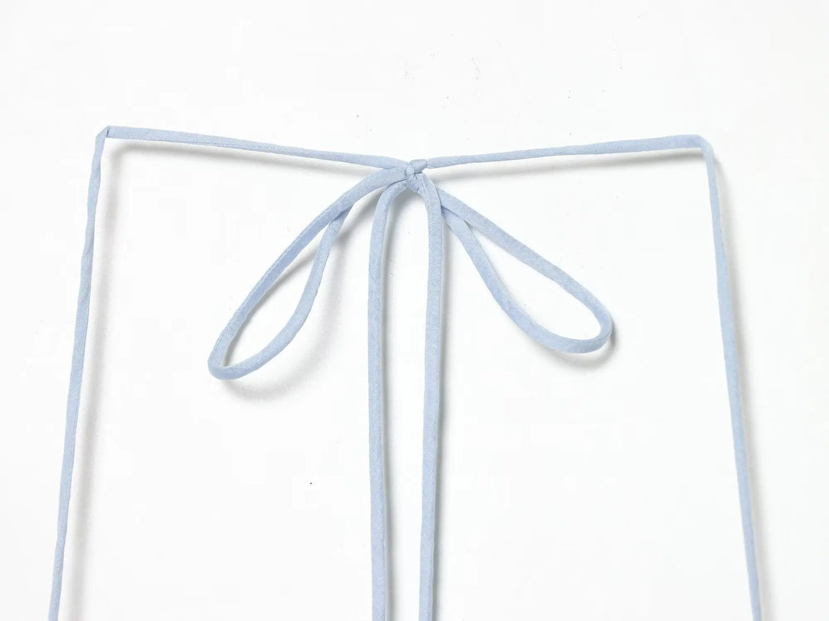 Robe à volants dos nu bleue