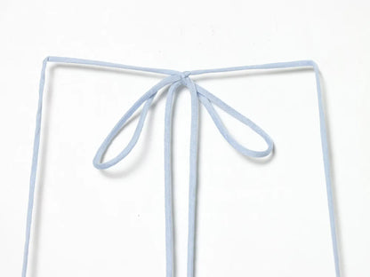 Robe à volants dos nu bleue