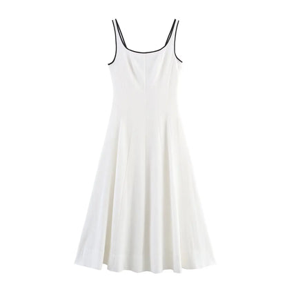 Robes blanches col carré
