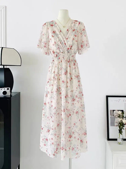Robe longue bohème en mousseline