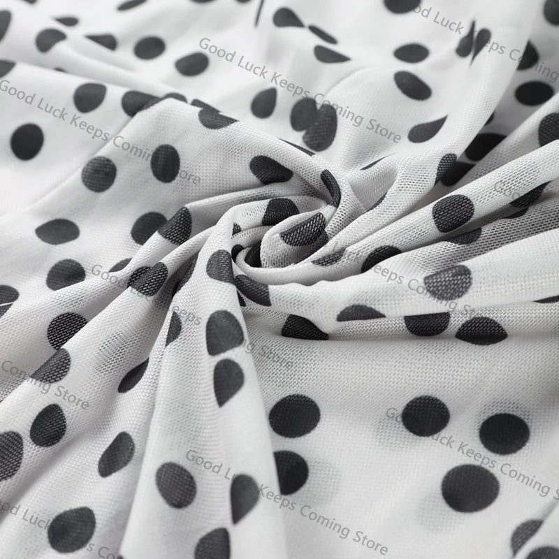 Robe à bretelles à pois chic