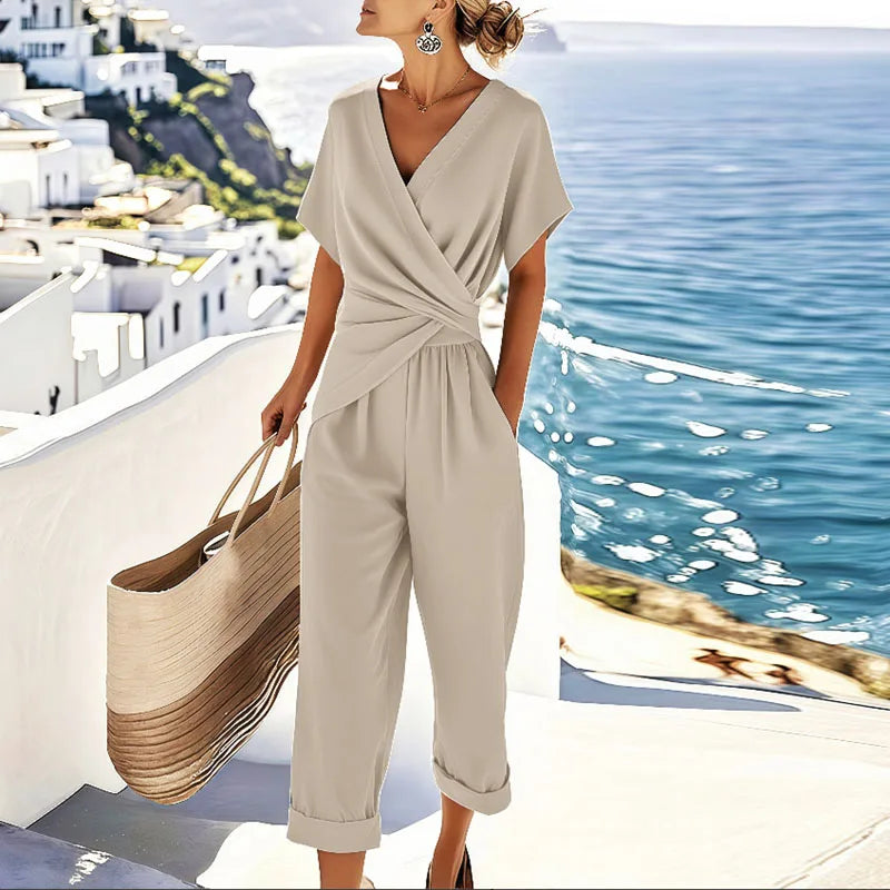 Viora - Soft-Touch Wrap Two-Piece Set