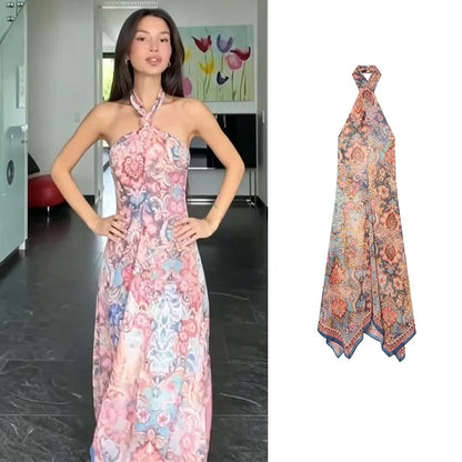 Robe Col Cou Bohemienne