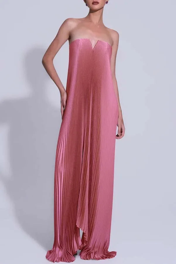 Robe bustier rose pour mariage