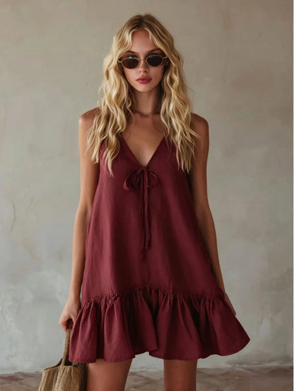Robe Bohémienne Bordeaux