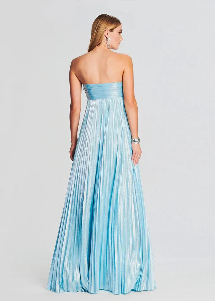 Robe bustier chic blanche brillante pour mariage