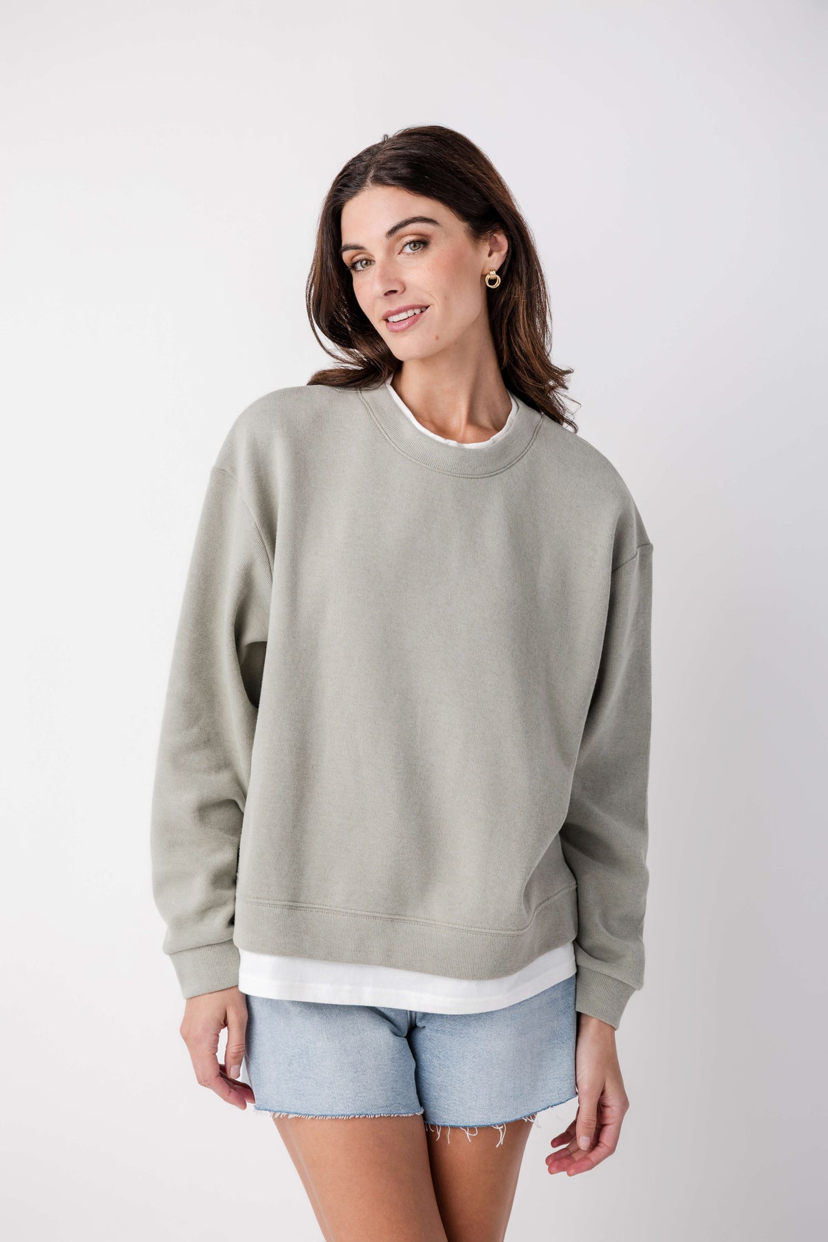 Women's Casual Basic Crewneck Pullover Sweatshirt