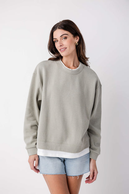 Women's Casual Basic Crewneck Pullover Sweatshirt