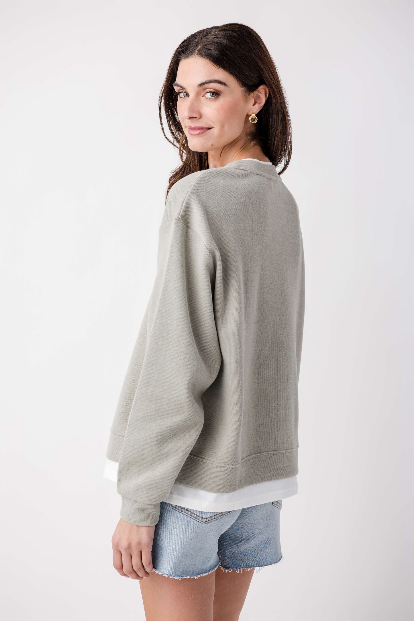 Women's Casual Basic Crewneck Pullover Sweatshirt