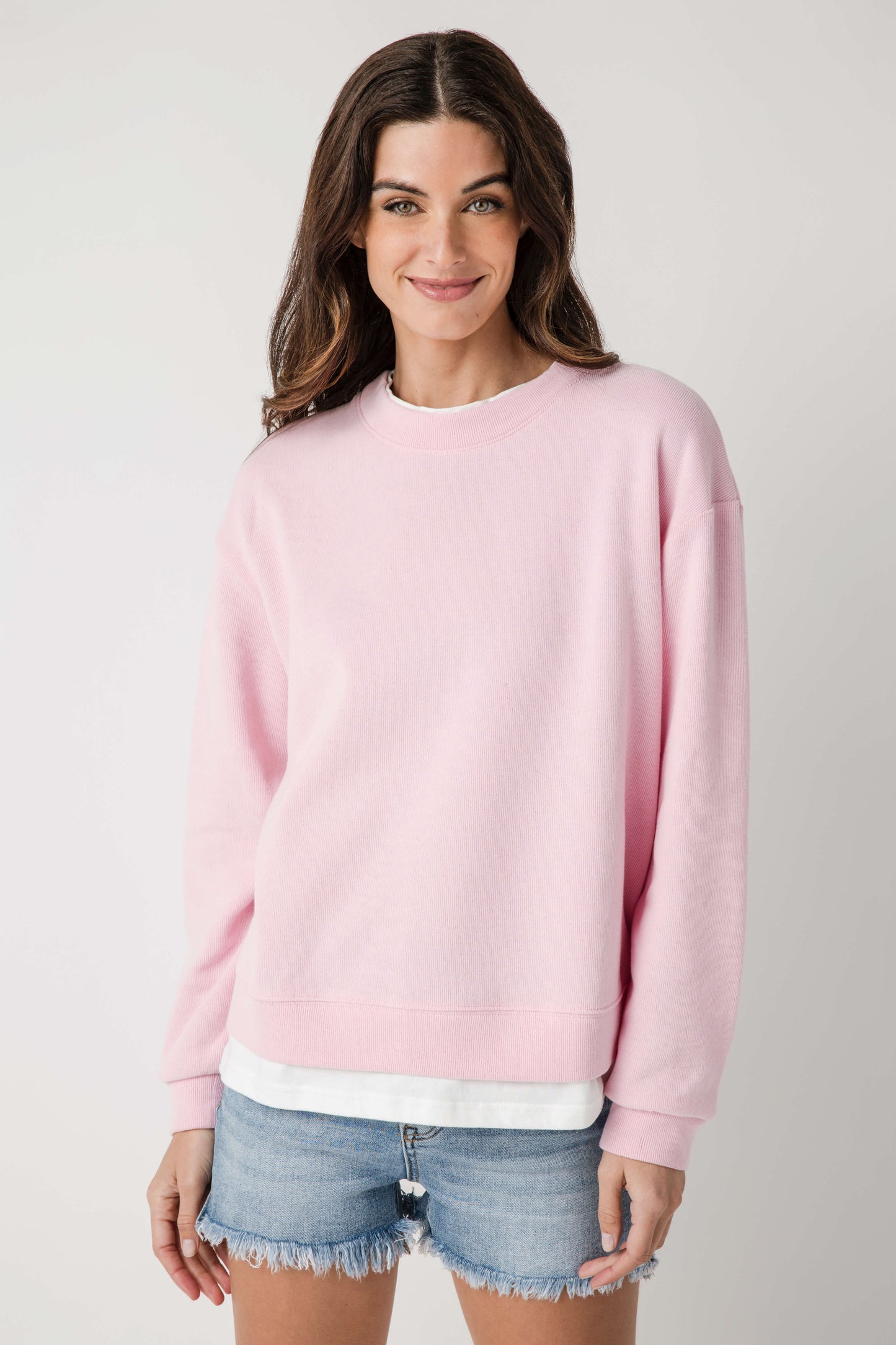 Women's Casual Basic Crewneck Pullover Sweatshirt