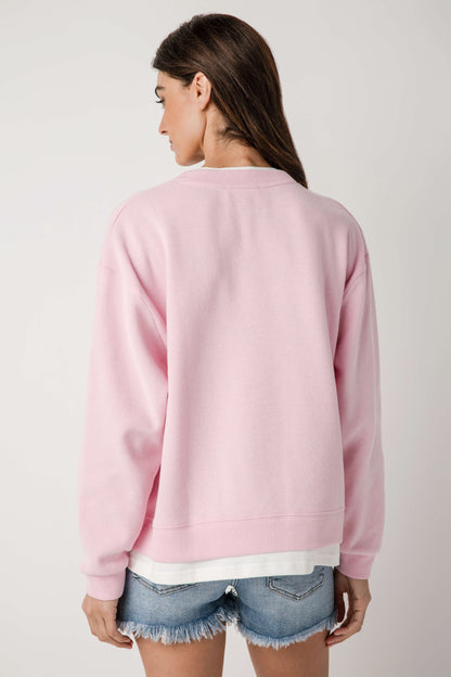 Women's Casual Basic Crewneck Pullover Sweatshirt