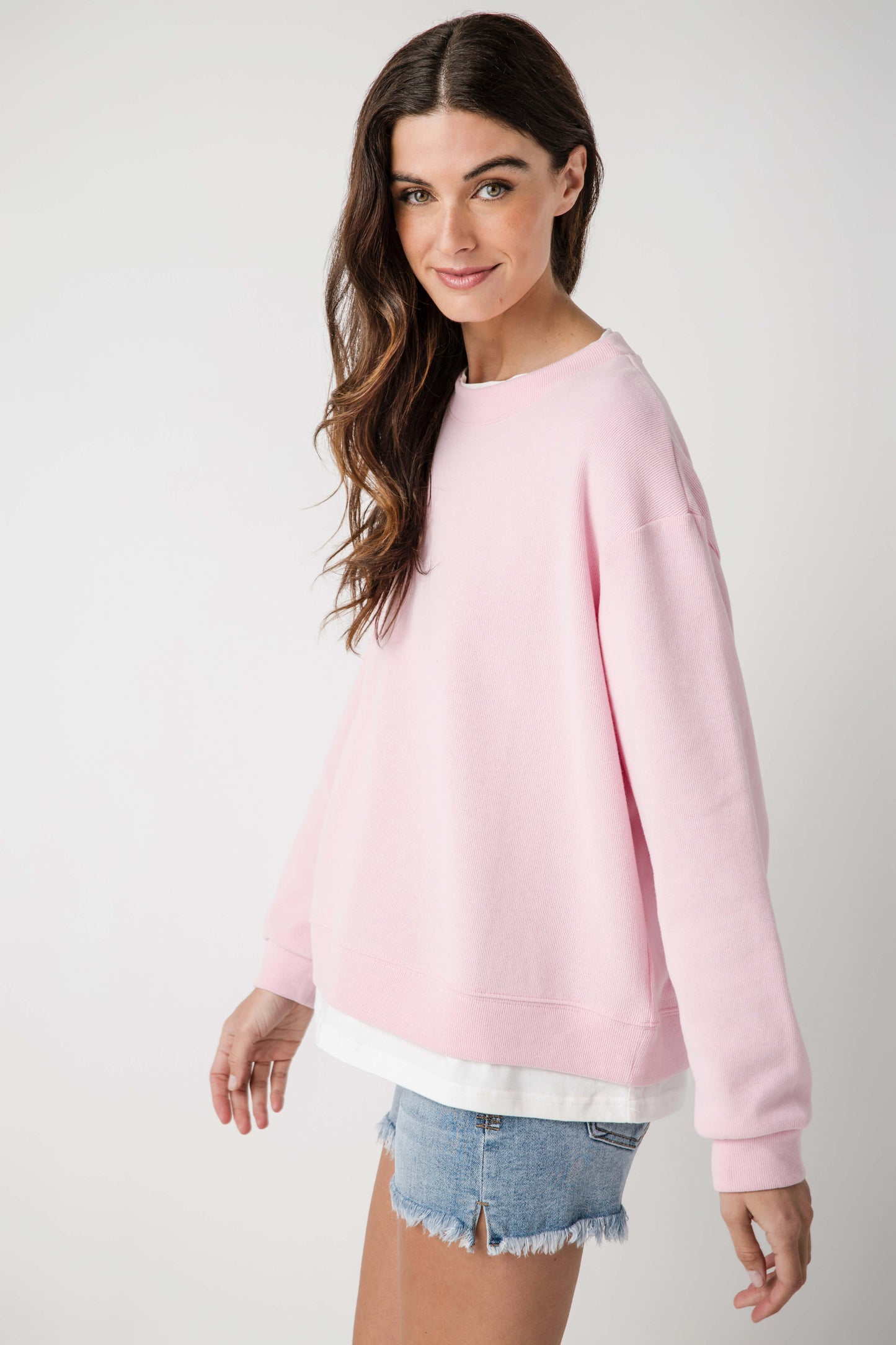 Women's Casual Basic Crewneck Pullover Sweatshirt