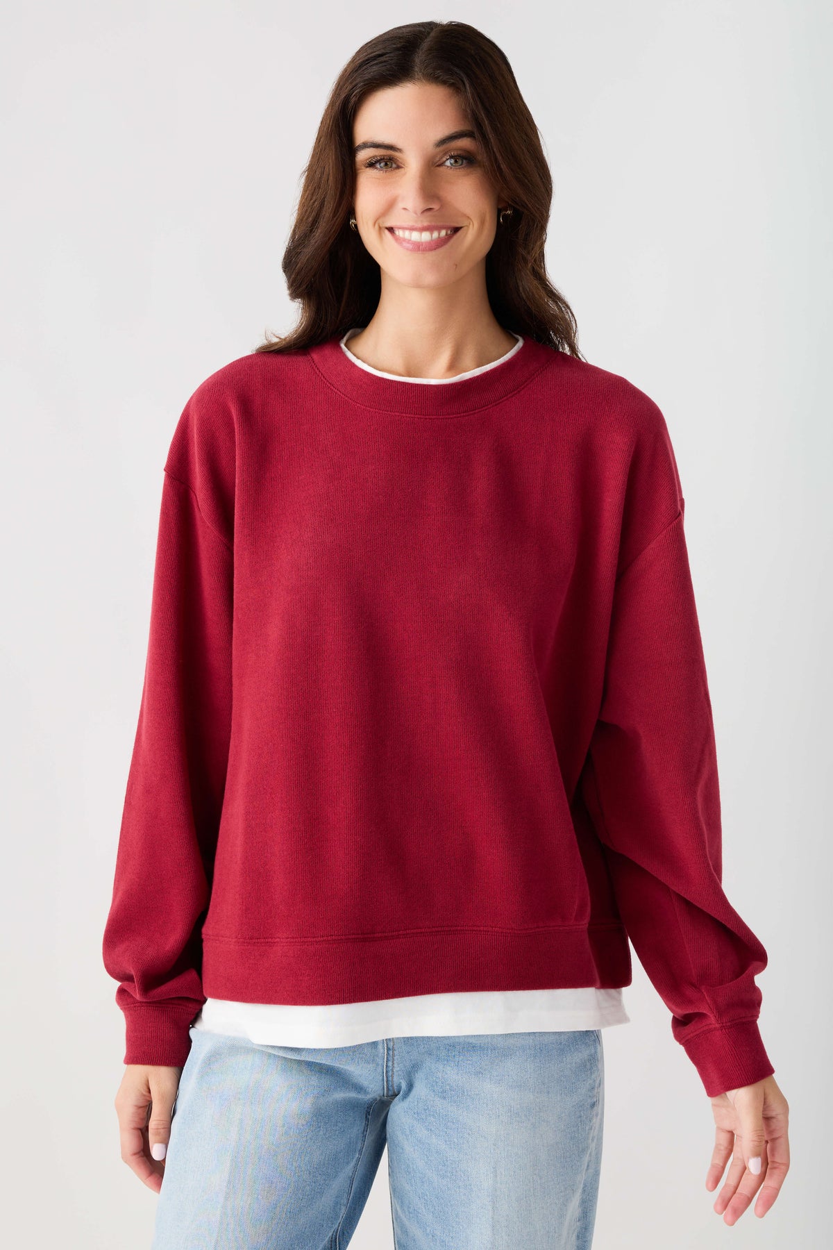 Women's Casual Basic Crewneck Pullover Sweatshirt
