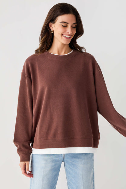 Women's Casual Basic Crewneck Pullover Sweatshirt
