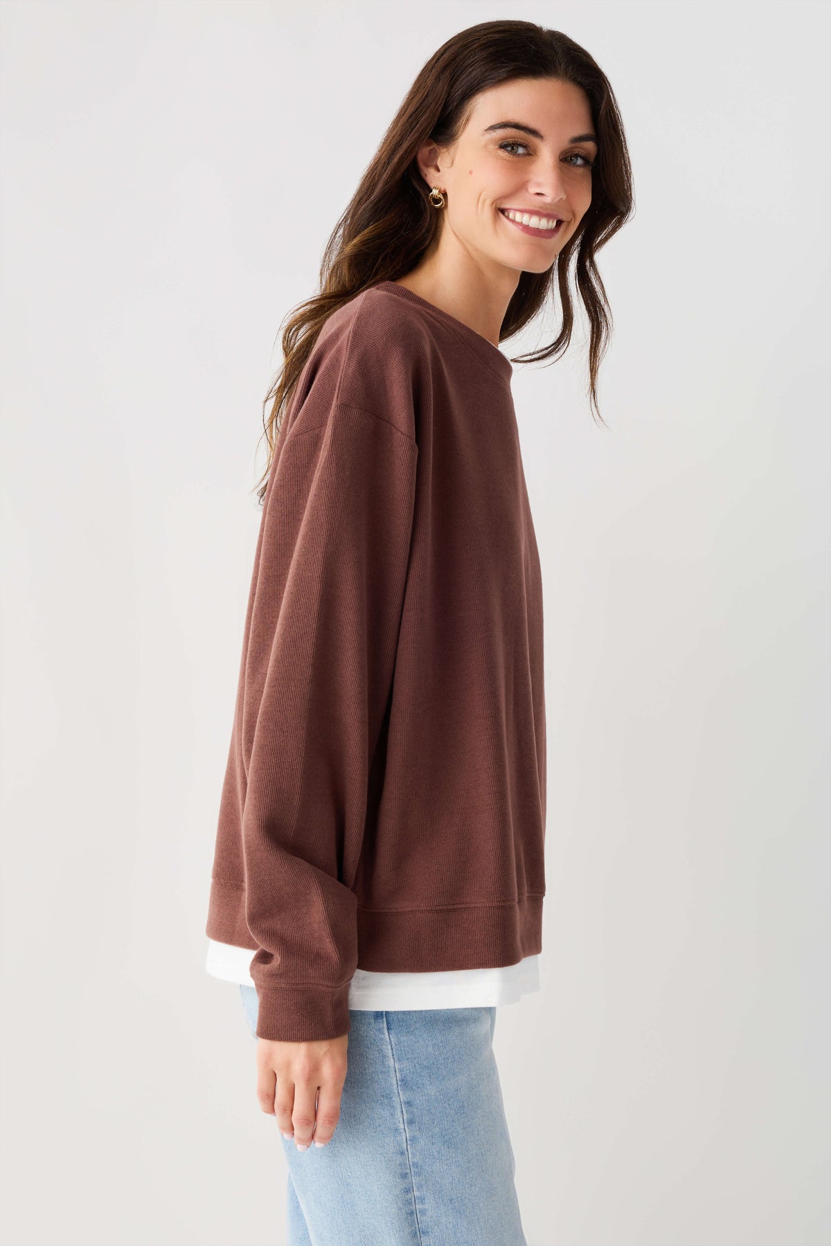 Women's Casual Basic Crewneck Pullover Sweatshirt