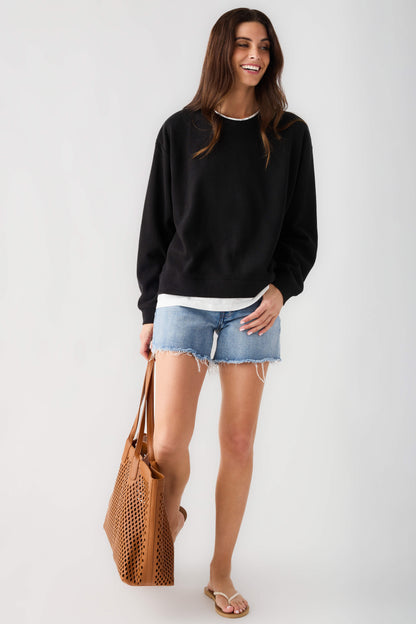 Women's Casual Basic Crewneck Pullover Sweatshirt