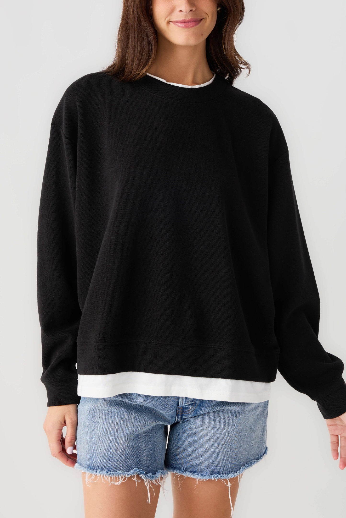 Women's Casual Basic Crewneck Pullover Sweatshirt