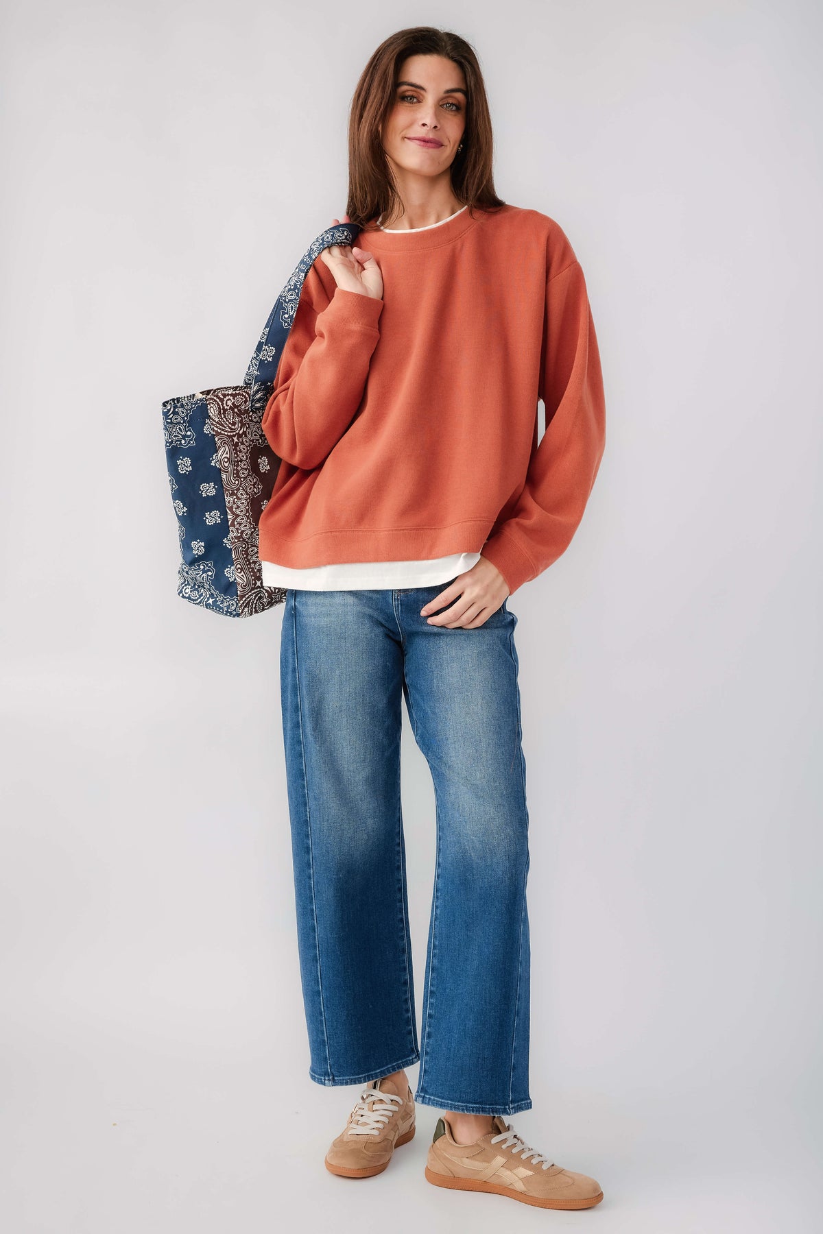 Women's Casual Basic Crewneck Pullover Sweatshirt
