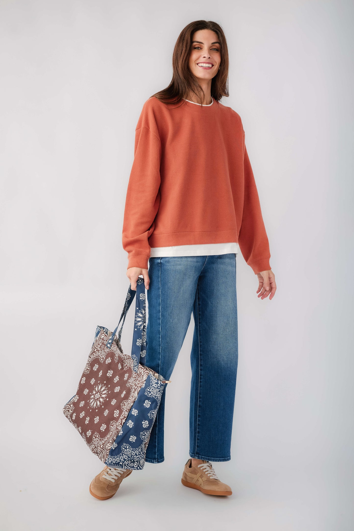 Women's Casual Basic Crewneck Pullover Sweatshirt