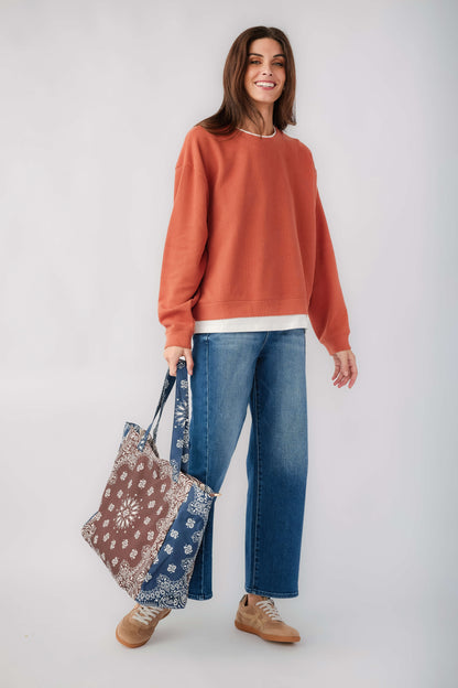 Women's Casual Basic Crewneck Pullover Sweatshirt
