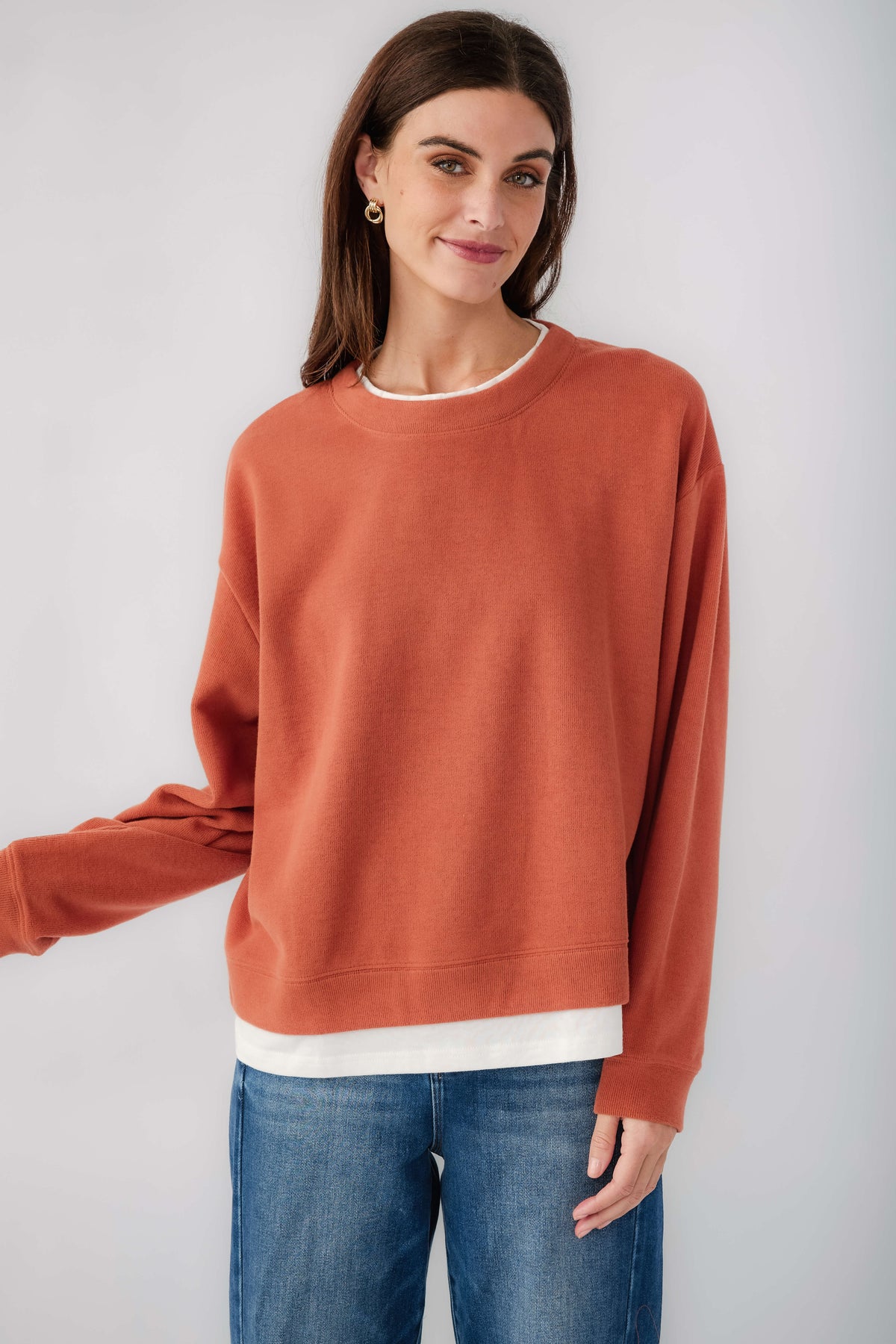 Women's Casual Basic Crewneck Pullover Sweatshirt