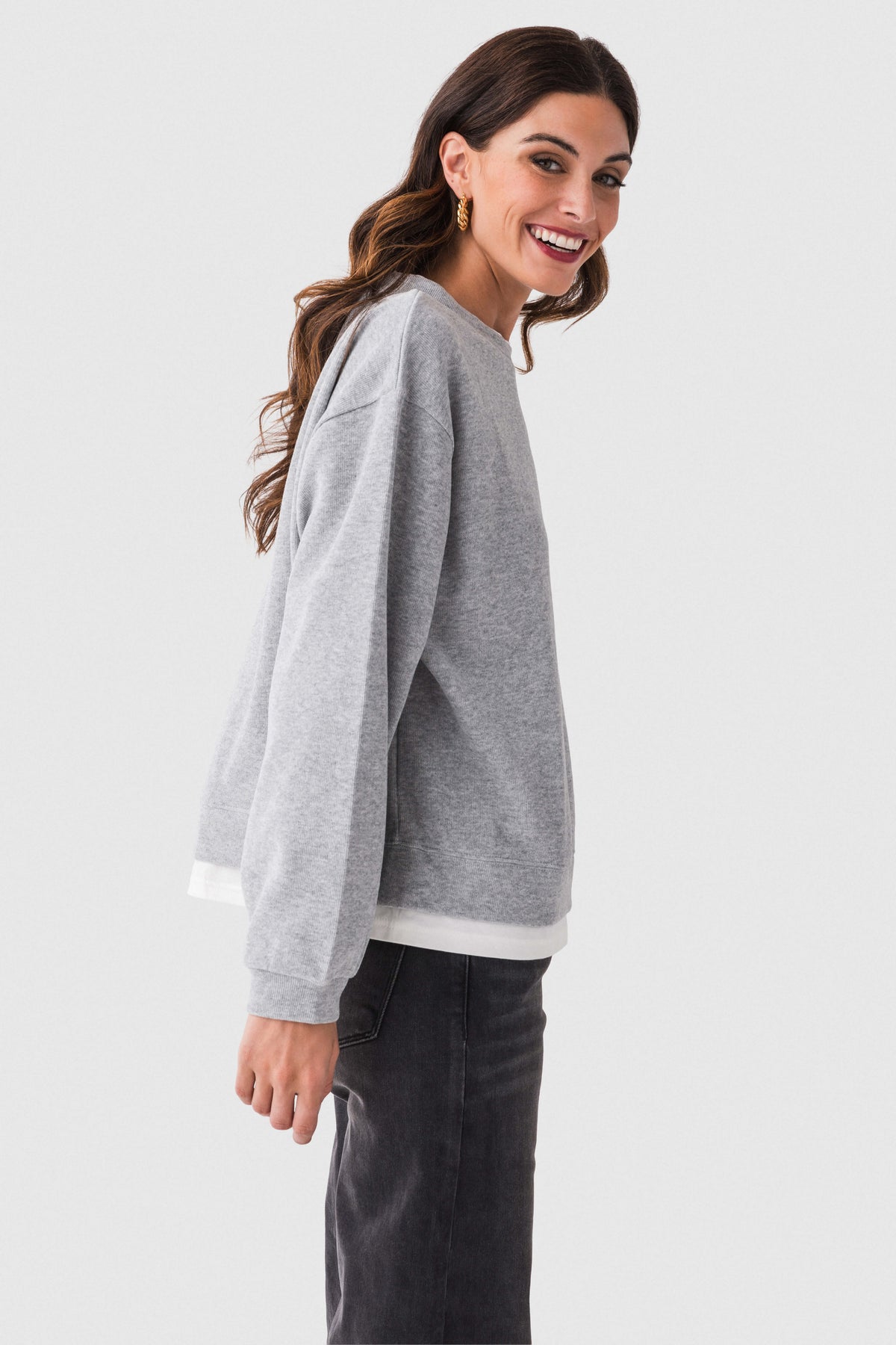 Women's Casual Basic Crewneck Pullover Sweatshirt