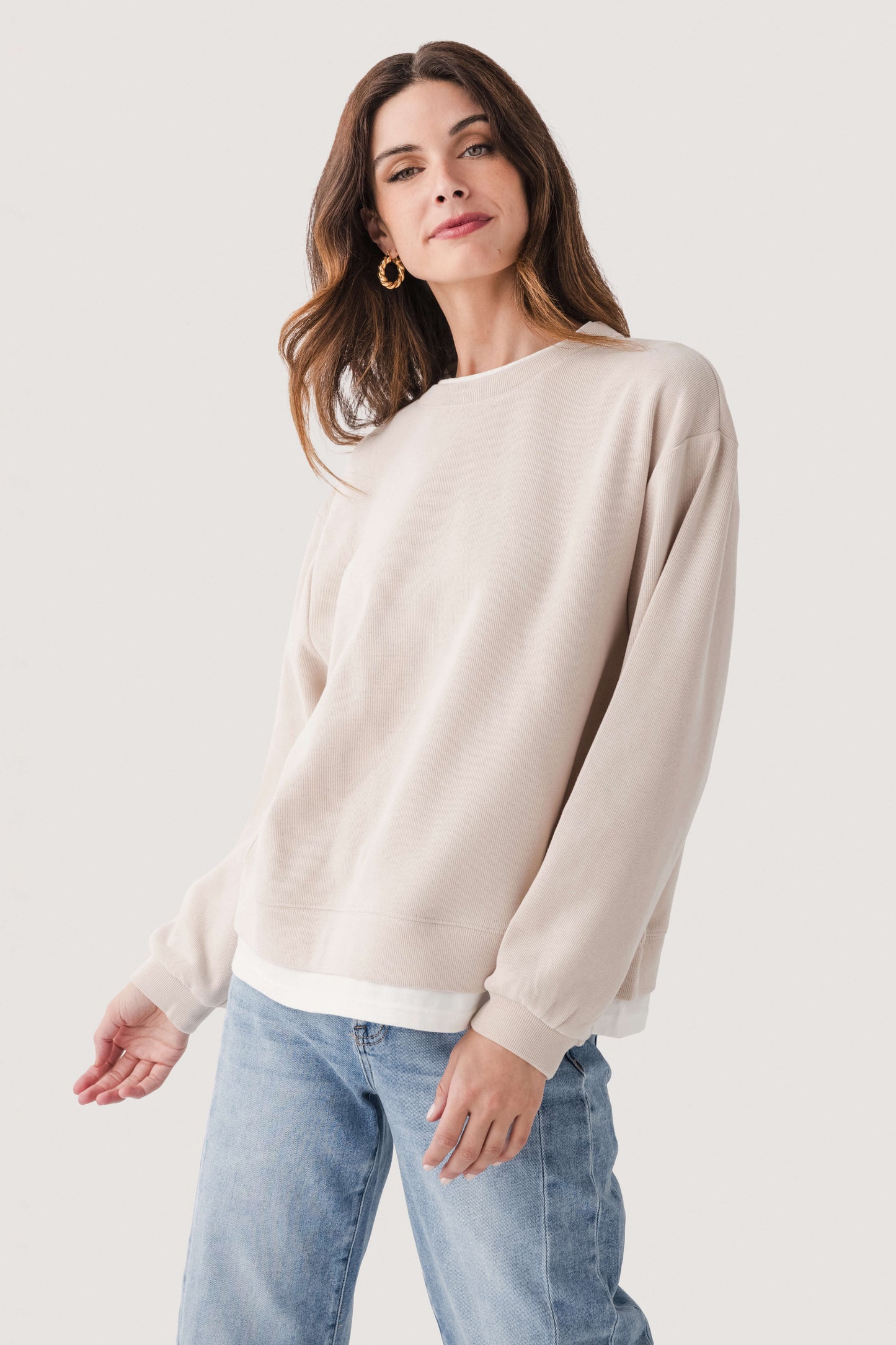 Women's Casual Basic Crewneck Pullover Sweatshirt