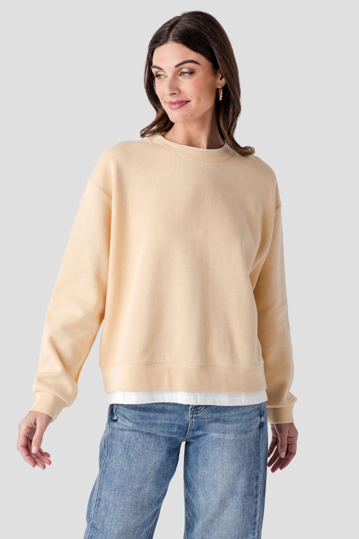 Women's Casual Basic Crewneck Pullover Sweatshirt