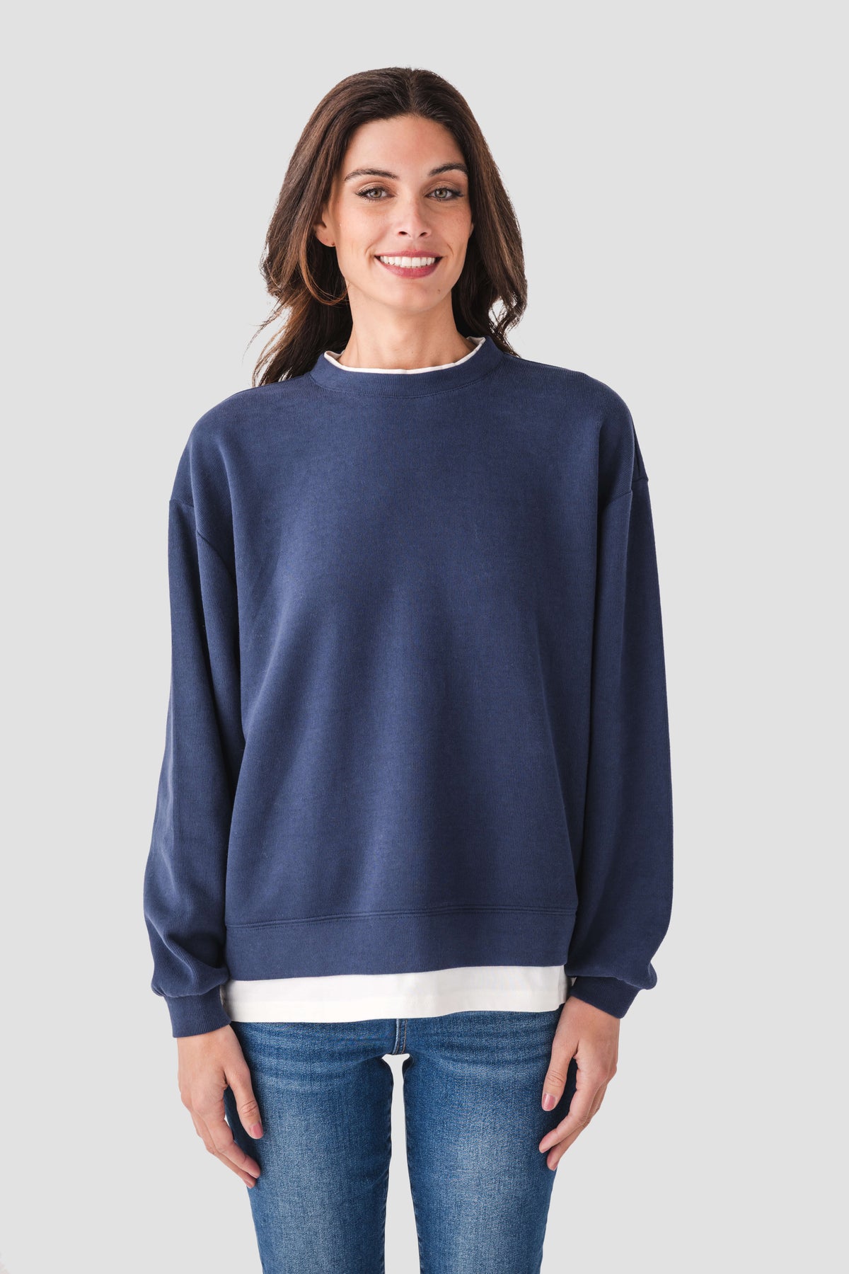 Women's Casual Basic Crewneck Pullover Sweatshirt