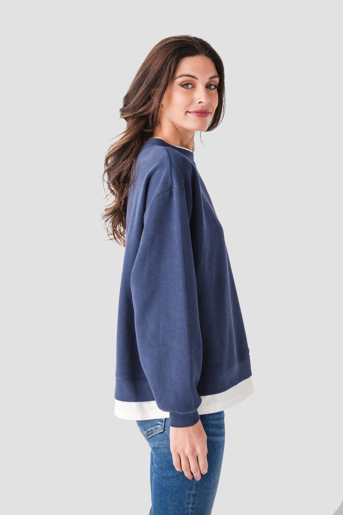 Women's Casual Basic Crewneck Pullover Sweatshirt
