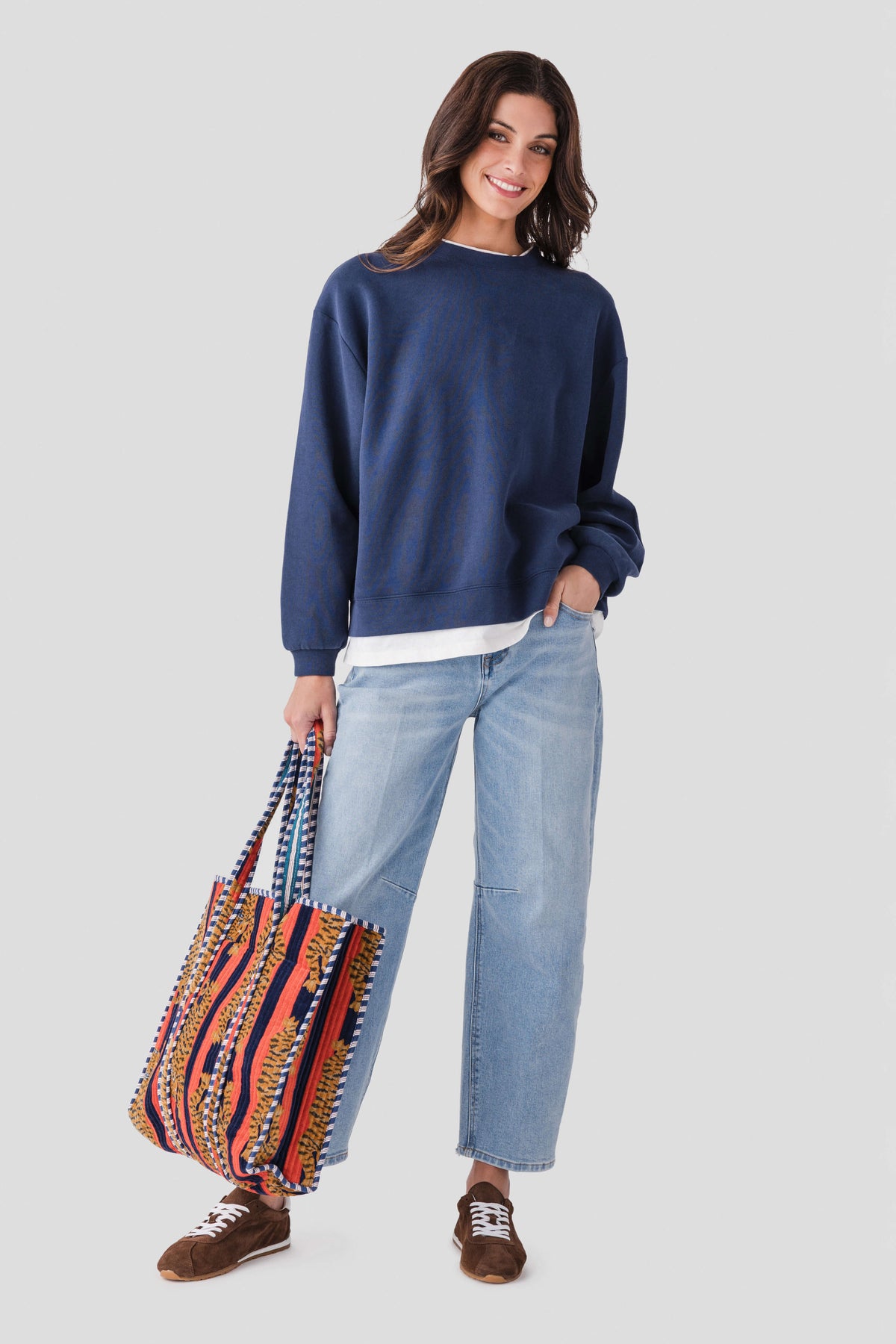 Women's Casual Basic Crewneck Pullover Sweatshirt