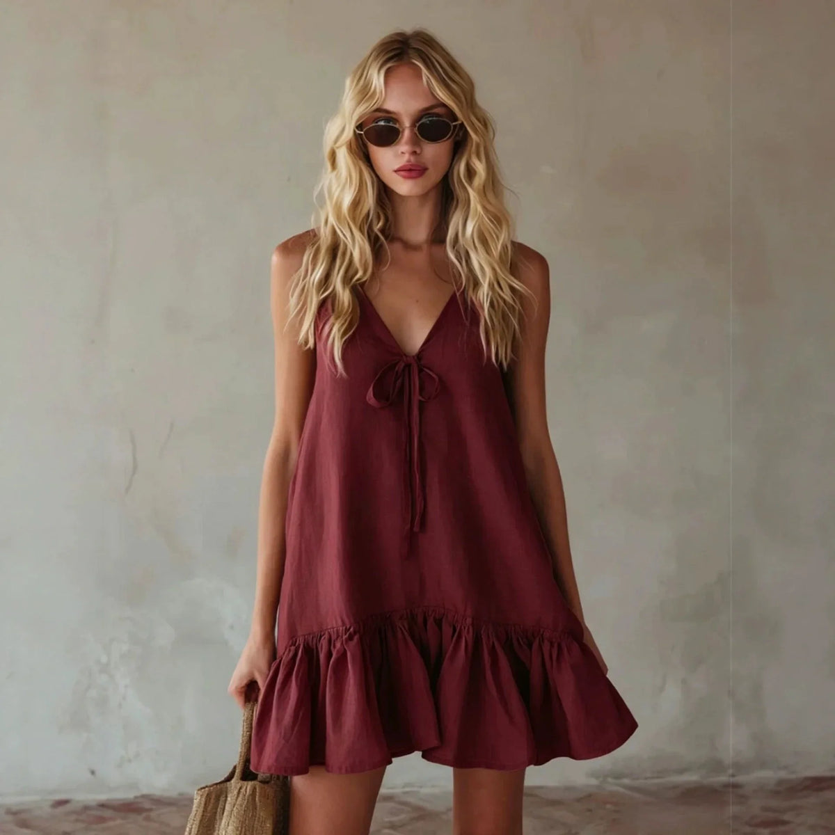 Robe Bohémienne Rose Pastel