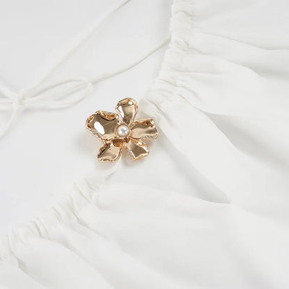 Robe courte blanche pour femme col cou et dos nu